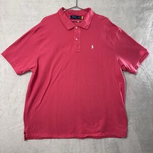 Polo Ralph Lauren Shirt Men's Size 3XLT Pink Pony Logo Ivy League Preppy